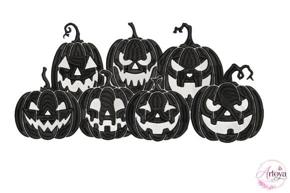 Download Black Pumpkin Embroidery Bundle - Premium Resources