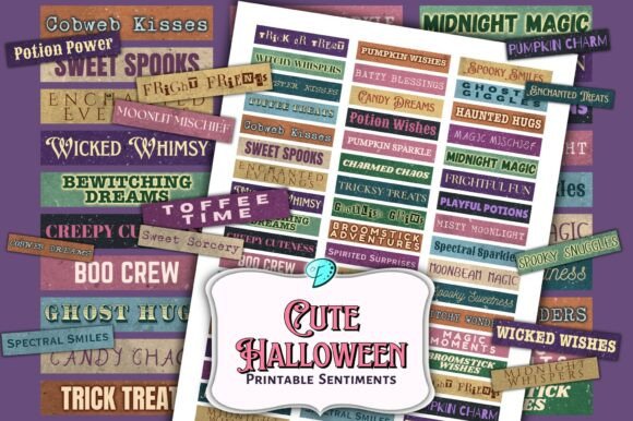 Download Cute Halloween Printable Sentiments - Halloween printable Collection