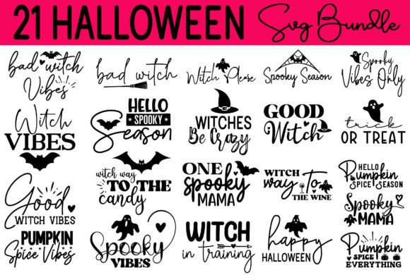 Download Funny Halloween Quotes Design Bundle - Halloween quotes Collection