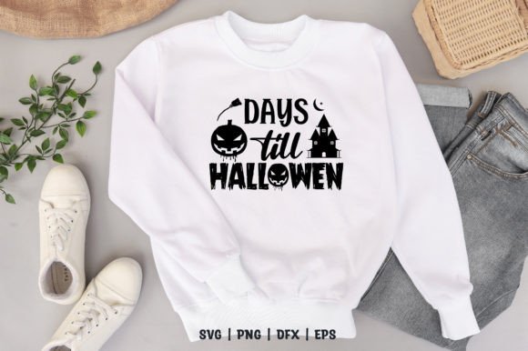 Download Days Till Hallowen SVG T-shirt Design - Premium Resources