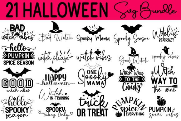 Download Funny Halloween Quotes Design Bundle - Halloween quotes Collection