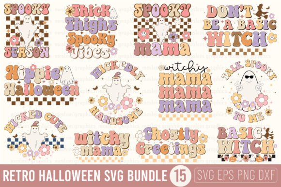 Download Retro Halloween Quotes SVG Bundle. - Halloween quotes Collection